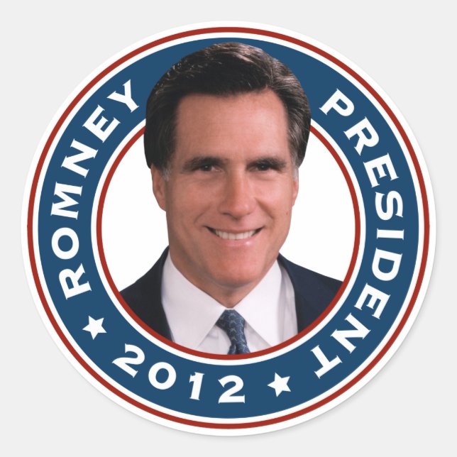 Mitt Romney President 2012 Classic Round Sticker (Front)