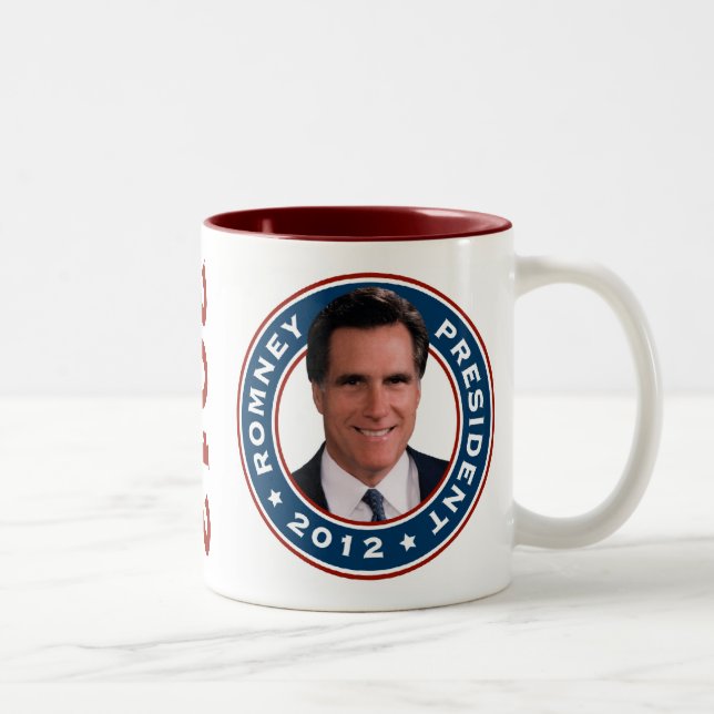 Mitt Romney President 2012 Two-Tone Coffee Mug (Right)