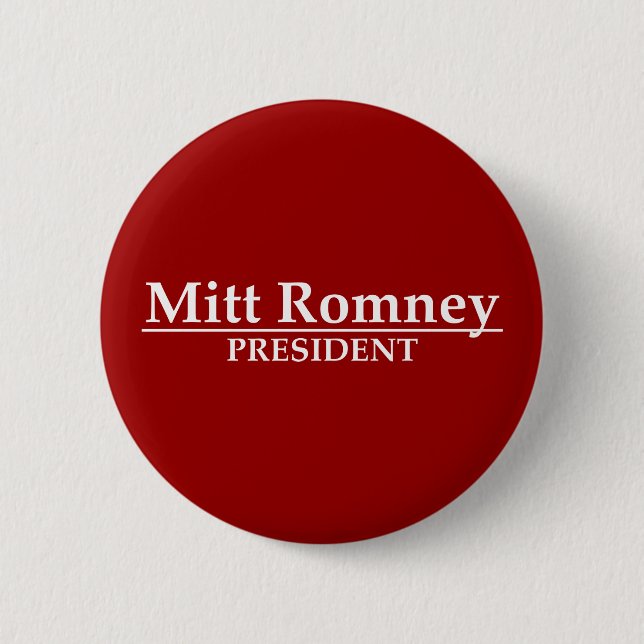 Mitt Romney President 2 Inch Round Button (Front)