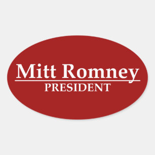 Mitt Romney President Oval Sticker
