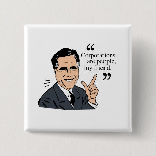 Mitt Romney Quotes colour 2 Inch Square Button