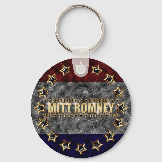 Mitt Romney Stars and Stripes. Keychain (Front)