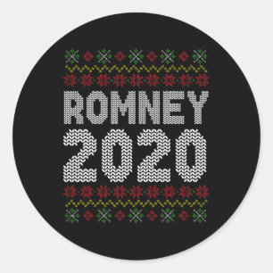 Mitt Romney Ugly Christmas Conservative Republican Classic Round Sticker