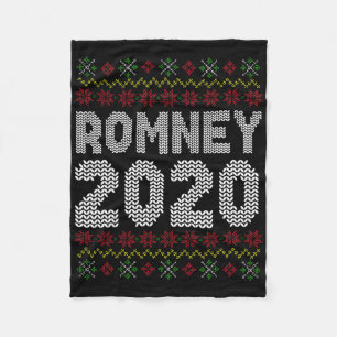 Mitt Romney Ugly Christmas Conservative Republican Fleece Blanket