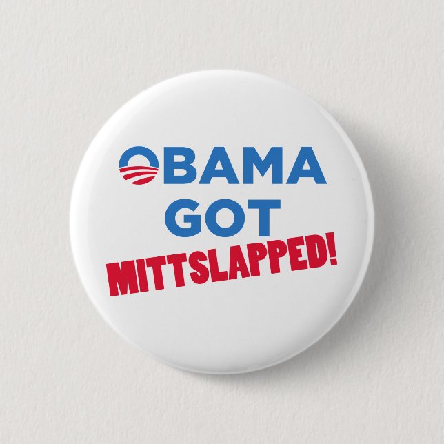 Mitt Slapped 2 Inch Round Button (Front)