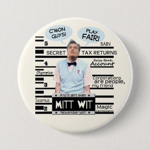 Mitt Wit 3 Inch Round Button