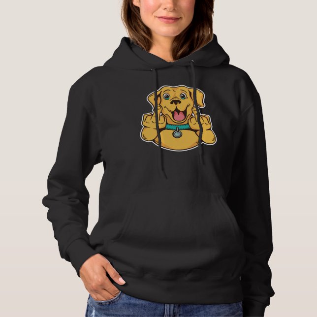 Mittelfinger Labrador Retriever Hoodie (Front)