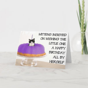 Mittens' birthday greeting card