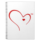 Mittens for Detroit Heart Logo Notebook