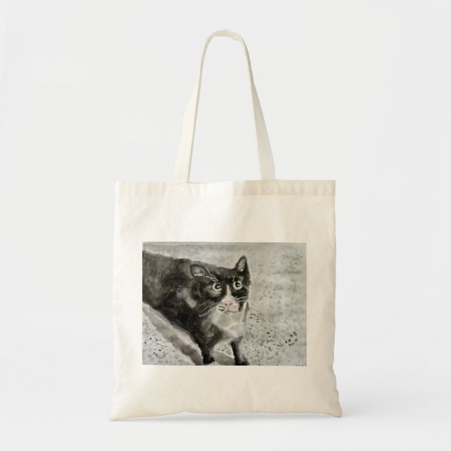 Mittens le chaton sur le sac fourre-tout (Devant)