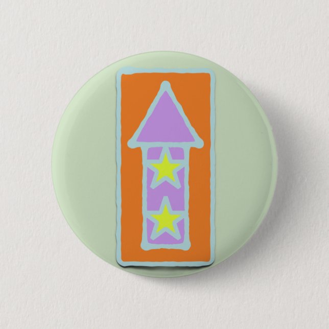MITTENS -  ROCKET 2 INCH ROUND BUTTON (Front)