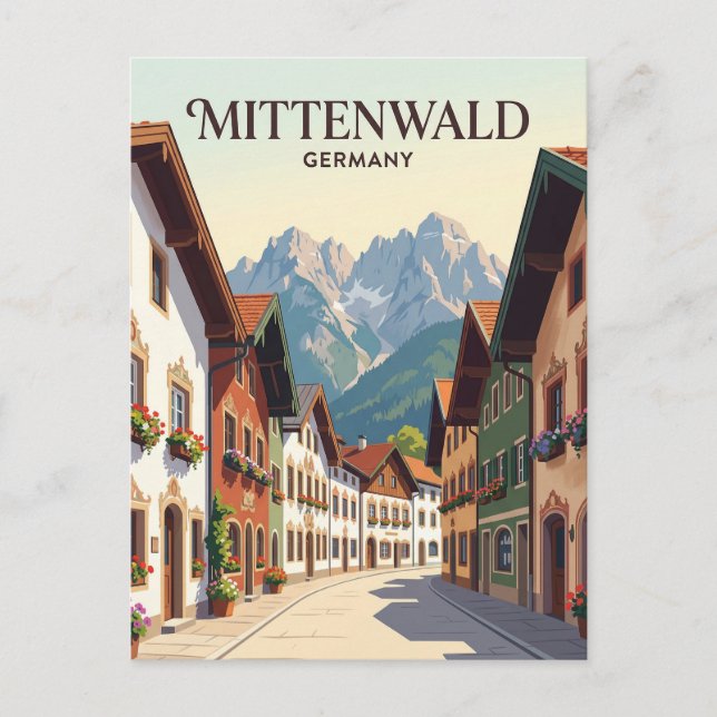 Mittenwald Germany Postcard (Front)