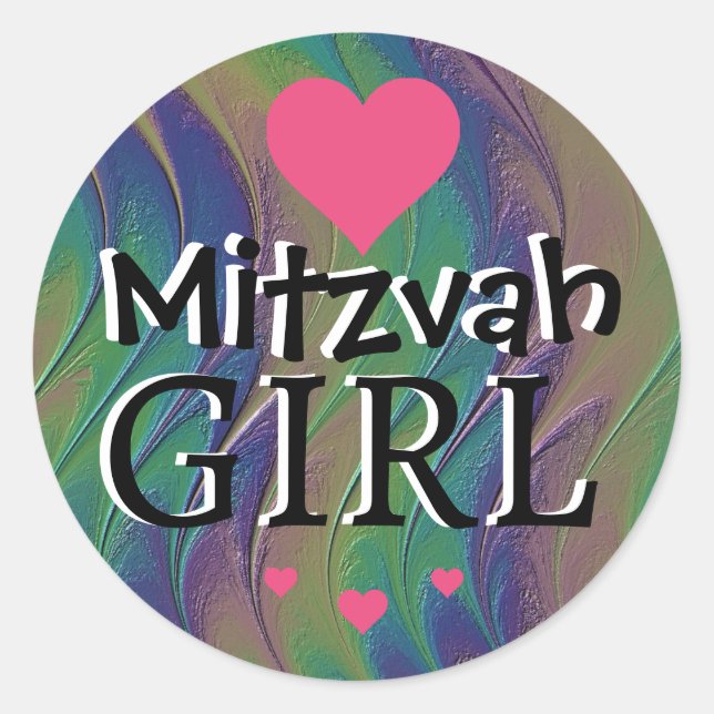 Mitzvah Girl Rainbow Sticker (Front)