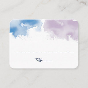 MITZVAH modern elegant watercolor blue purple Business Card