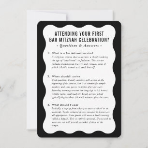 MITZVAH service information questions advice black Invitation