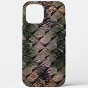 Mix 3D squares with hammered glass of background T iPhone 12 Pro Max Case
