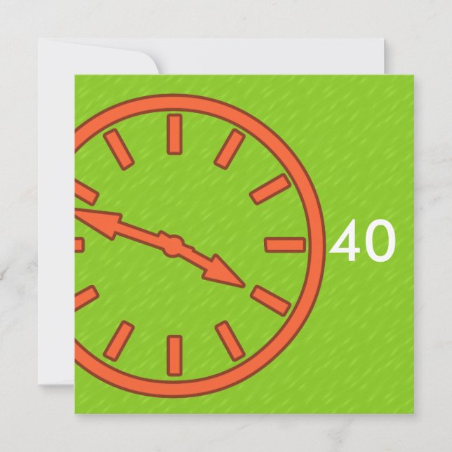 Mix and Match Collection Analogue Clock Face Dial Save The Date (Front)