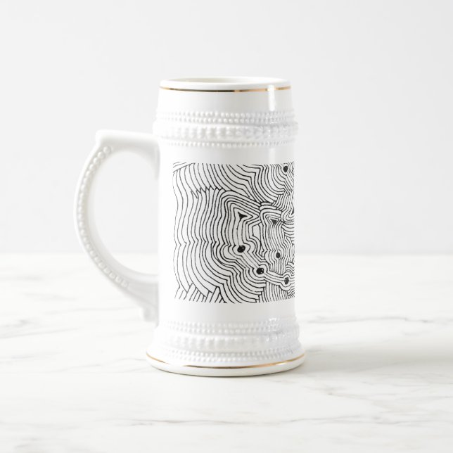 Mix and Match Colour Ant Hill Abstract Beer Stein (Left)