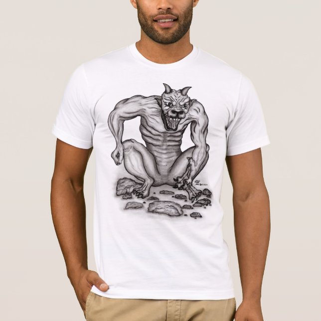 Mix-creature - Troll, Golem and Devil T-Shirt (Front)