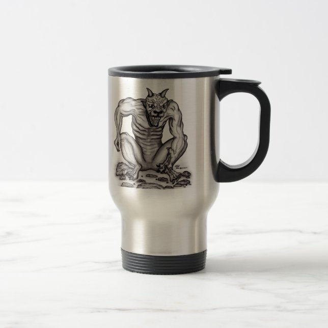 Mix-creature - Troll, Golem and Devil Travel Mug (Right)