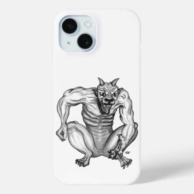 Mix-Creature Troll Golem Devil , Black and White Case-Mate iPhone Case (Back)