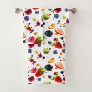 Mix Fruits Bath Towel Set