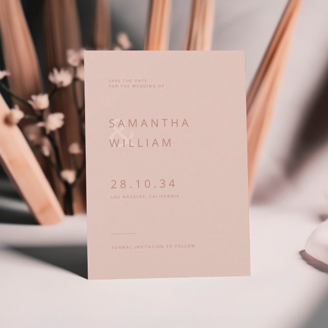 Mix & match modern minimalist elegant wedding save the date (Creator Uploaded)