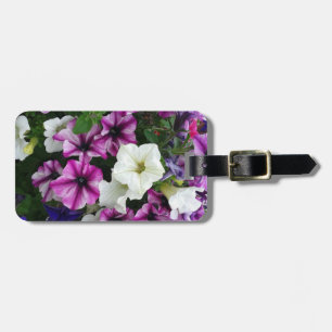 Mix of Petunia Flowers Luggage Tag