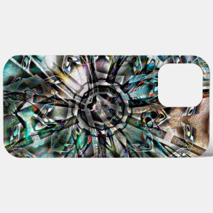 Mix of silhouette & graphic art with trippy pinch iPhone 13 pro max case