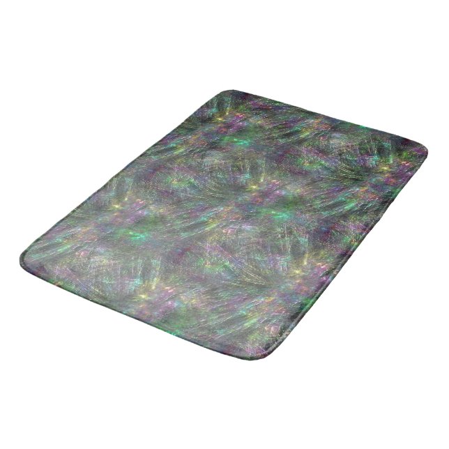 Mix of textured rough, scratches and matte bright  bath mat (Angled)