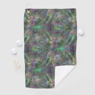 Mix of textured scratches, graine and soft bright  golf towel