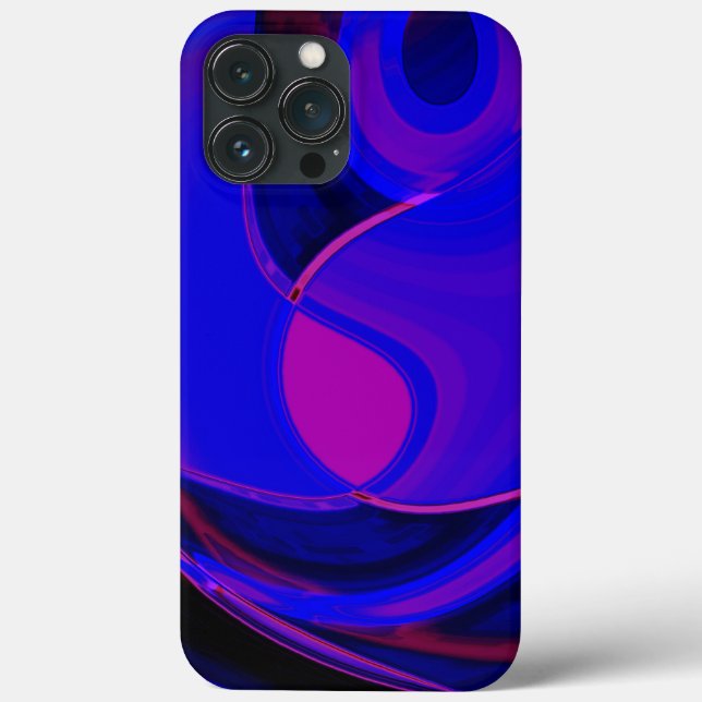 Mix of violet and plain blue with curved dark dip  Case-Mate iPhone case (Back)