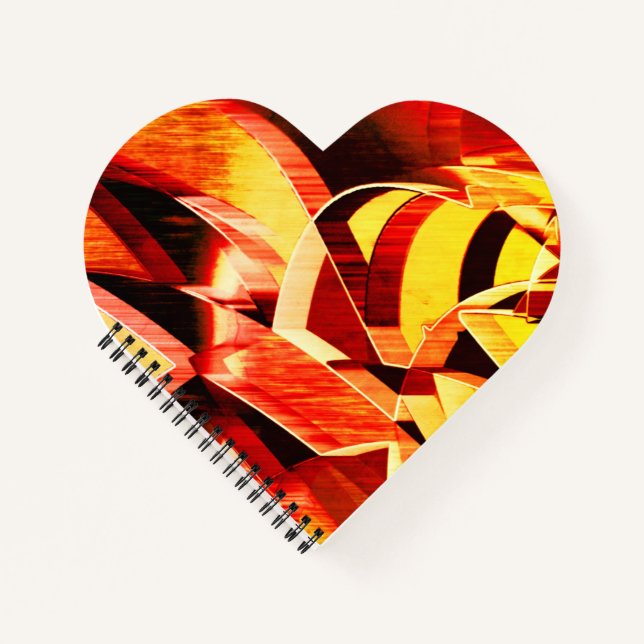 Mix of yellowing with dark red, strong streaked notebook (Front)