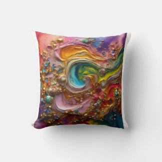mix oil paint art pillow