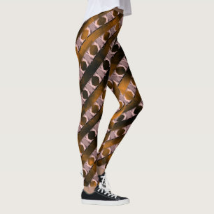 Mix rapport geometric, stripes 'wine', black, red leggings
