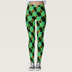 Mix rapport stripes, circles or reddish hexagon leggings