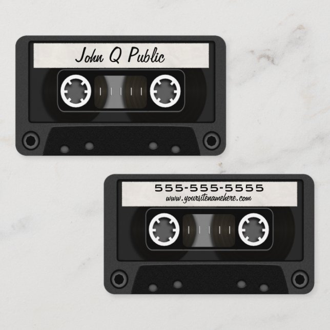 Mix Tape Black Business Card (Front/Back)