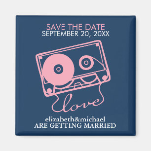 Mix tape of Love Save the Date Announcements Magnet