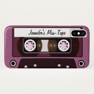 Mix Tape Personalized Pink iPhone X Case