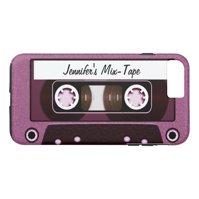 Mix Tape Personalized Pink Case-Mate iPhone Case (Back (Horizontal))