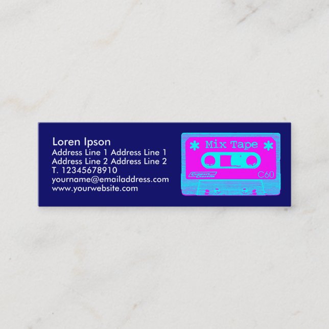 Mix Tape Pop II Mini Business Card (Front)