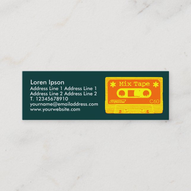 Mix Tape Pop Mini Business Card (Front)