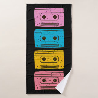 Mix Tape Retro 80s Cassette Tape Vintage Nostalgia Bath Towel