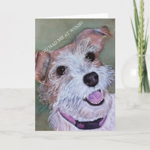MIX TERRIER Brown ET BLANC   Carte de vœux