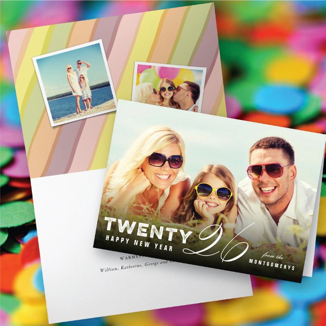 Mix Typography 2026 Simple Modern New Year Photo Holiday Card (Mix Typography 2026 Simple Modern New Year Photo Holiday Card @ fat_fa_tin)