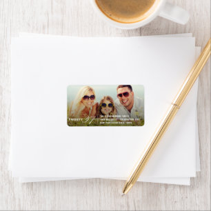 Mix Typography 2027 Simple New Year Photo Address Label