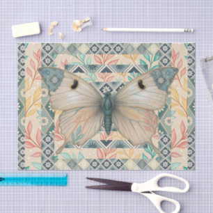 Mixed Abstract Pattern & Butterfly Decoupage Tissue Paper