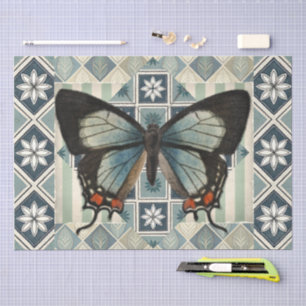 Mixed Abstract Pattern & Butterfly Decoupage Tissue Paper