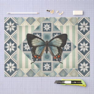 Mixed Abstract Pattern & Butterfly Decoupage Tissue Paper