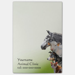 Mixed animals Veterinarian Post-it Notes
